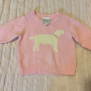 Little English Pink Lab Dog Sweater 12 Month